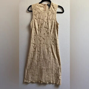 DKNY floral lace midi sleeveless cotton dress Sz 4